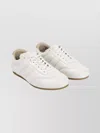 Lemaire Milk White Calf Leather Soft Runner Sneakers In White