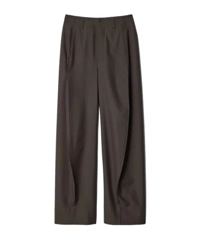 Lemaire Casual Trousers With Belt Loops In Brown