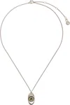 Lemaire Cat Eye Pendant Necklace In Silver