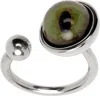 Lemaire Cat Eye Rattle Ring In Silver