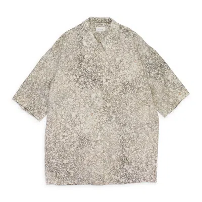 Lemaire Chalk Mastic Maxi Beige Shirt In Gray
