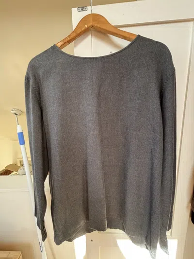 Pre-owned Lemaire Charcoal Grey Cashmere Top In Gray