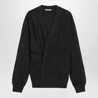 LEMAIRE LEMAIRE CHARCOAL WOOL-BLEND CARDIGAN
