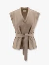 Lemaire Beige Denim Chasuble Top In Beige