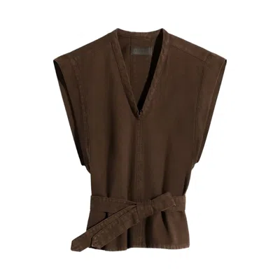 Pre-owned Lemaire Chasuble Top 'cacao' | Brown | Women's Size 38