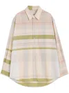 Lemaire Relaxed Check Cotton Button-up Shirt In Neutrals