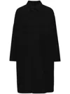 Lemaire Checked Oversize Coat In Black