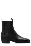 Lemaire Black Vegetable-tanned Chelsea Boots In Black