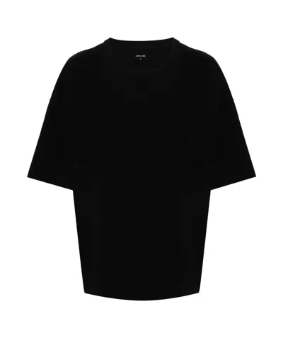 Lemaire Short-sleeved Crewneck T-shirt In Black