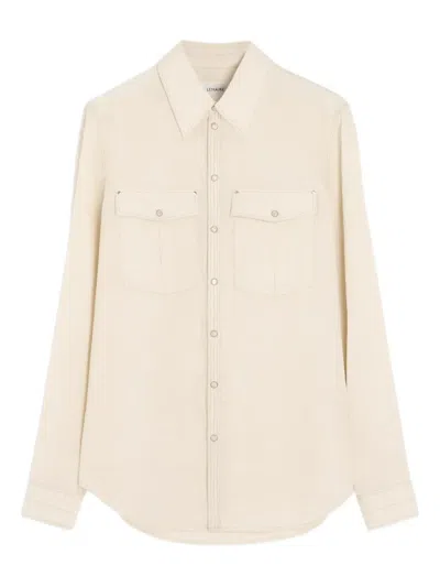Lemaire Chest-pocket Long-sleeve Shirt In Neutral