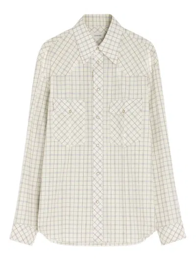 Lemaire Chest-pocket Long-sleeve Shirt In Neutral