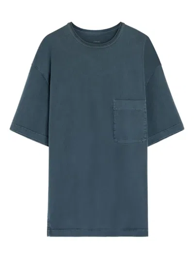 Lemaire Chest-pocket Short-sleeve T-shirt In Blue