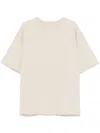 Lemaire Short Sleeved Crewneck T-shirt In Neutrals
