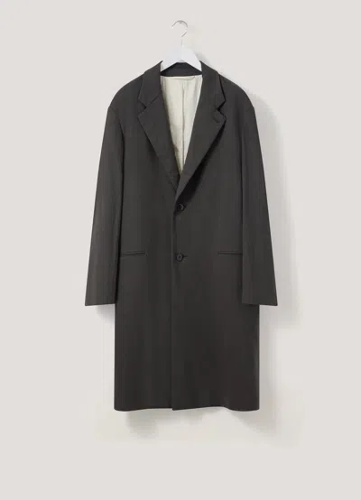 Pre-owned Lemaire Chesterfield Coat In Ash Black In Gray