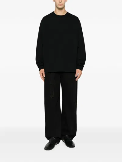 Lemaire Chest-pocket Sweatshirt In Black