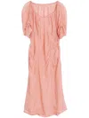 Lemaire Chiffon Midi Dress In Pink