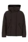 LEMAIRE CHOCOLATE COTTON BLEND DOWN JACKET