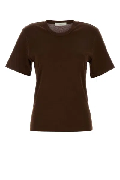 Lemaire Chocolate Cotton T-shirt In Brown