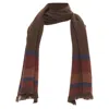 Lemaire Christophe  Yak Wool Tibet Handcrafted Stripe Scarf In Brown