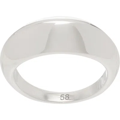 Lemaire Chunky Drop Ring In Bk927 Silver