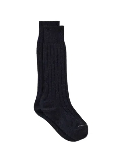 Lemaire Chunky Ribbed Socks In Gray