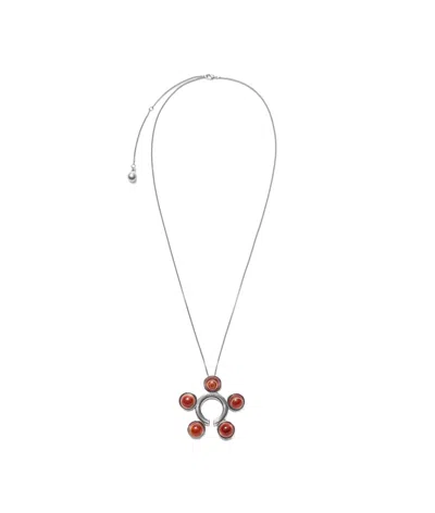 Lemaire Circular Multi-disc Pendant Necklace In Silver