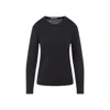 Lemaire Classic Black Long-sleeved Cotton T-shirt In Black
