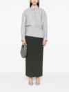 Lemaire Blue Straight Collar Twisted Shirt In Animal Print