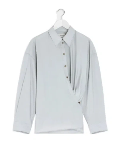 Lemaire Classic-collar Twisted Shirt In White