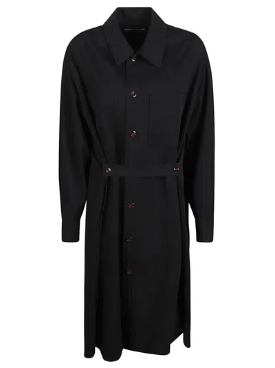 Lemaire Classic Long Shirt Dress In Antracite