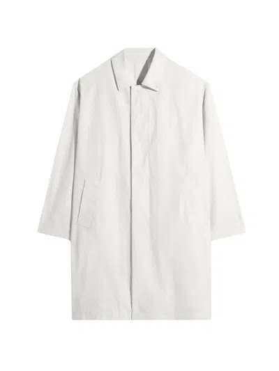 Lemaire Classic Woven Car Coat In White
