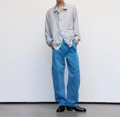 Lemaire Cloudy Silk Pyjama Long Sleeve In Cloudy Grey In Gray