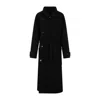 Lemaire Wrap Coat In Black