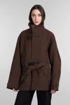 LEMAIRE COAT IN BROWN WOOL