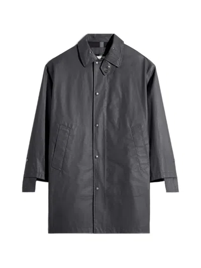 Lemaire Coated Parka Raincoat In Gray