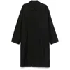 Lemaire Mixed Color Effect Coat In Black
