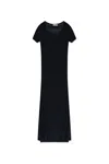 Lemaire Side-slit T-shirt In Blue