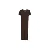 Lemaire Column Dress With Slits In Animal Print
