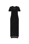 Lemaire Side-slits Maxi Dress In Black