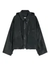 Lemaire Concealed-hood Rain Jacket In Black