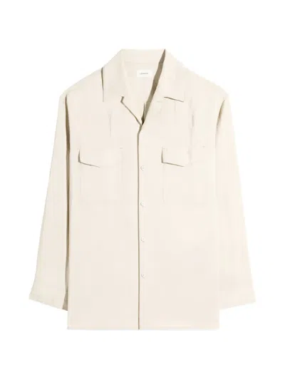 Lemaire Convertible Collar Shirt In Neutral