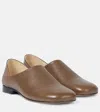 Lemaire Woman Loafers Khaki Size 8 Leather In Burgundy