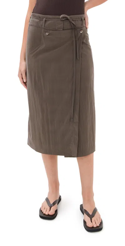 LEMAIRE CONVERTIBLE SKIRT WALNUT