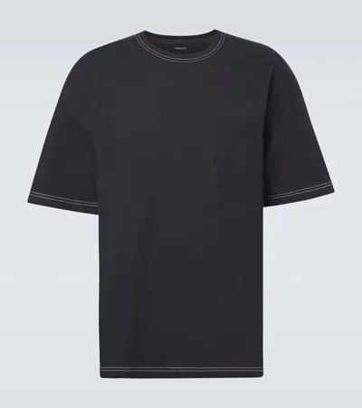 Lemaire Cotton And Linen T-shirt In Black