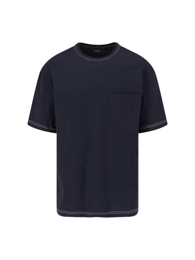Lemaire Cotton And Linen T-shirt In Blue