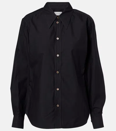 Lemaire Cotton And Silk Shirt In Black