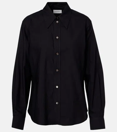 Lemaire Cotton And Silk Shirt In Black