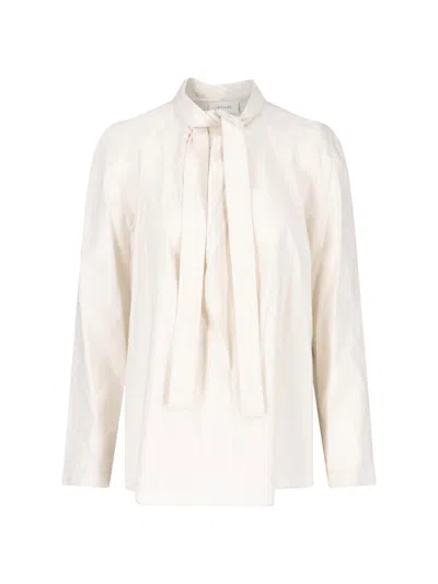 Lemaire Cotton And Silk Shirt In Neutral