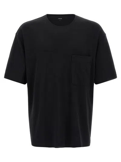Lemaire Cotton And Silk T Shirt In Black