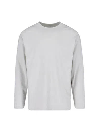 Lemaire Cotton And Silk T-shirt In White